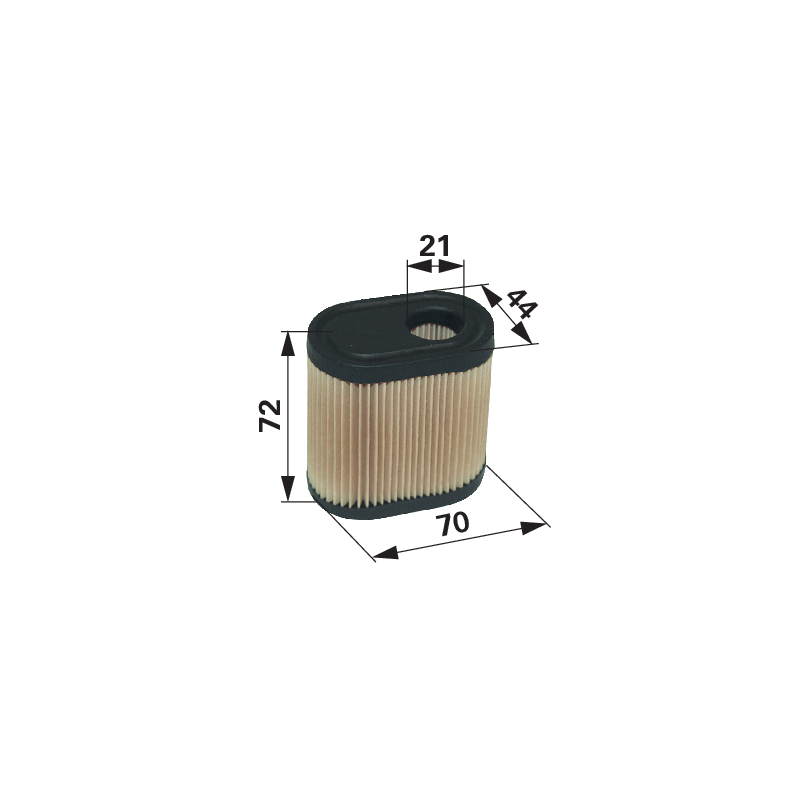 Tecumseh Luftfilter oval, L 70 x B 44 mm 36905