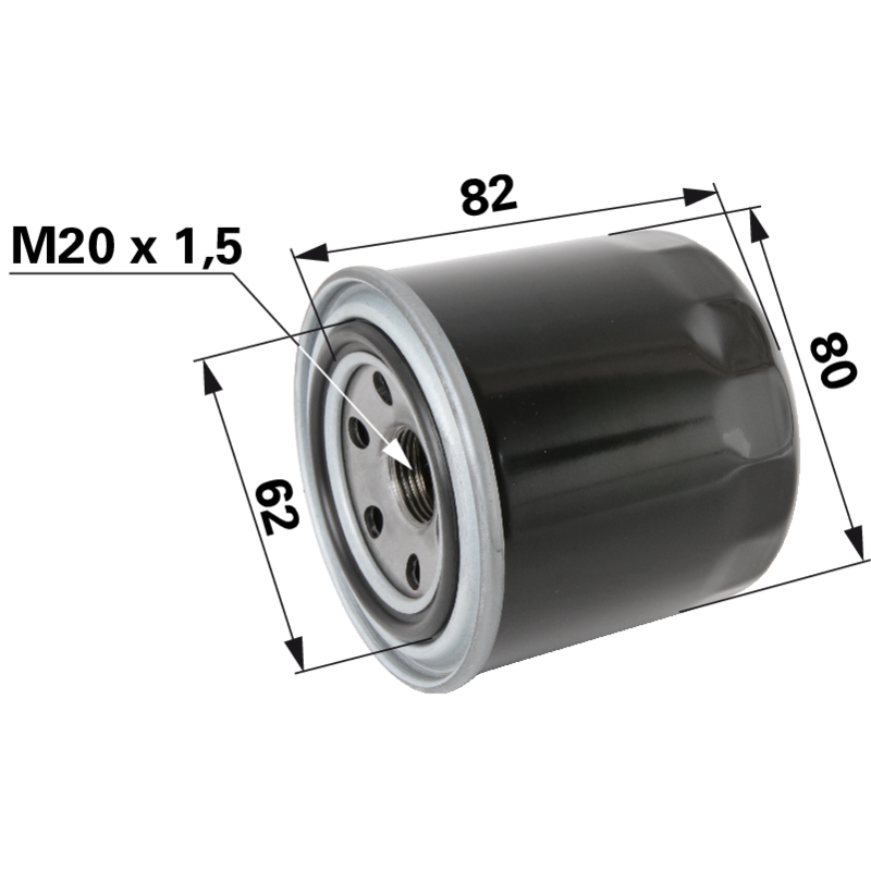 Yanmar Ölfilter L 82 mm 12445035110