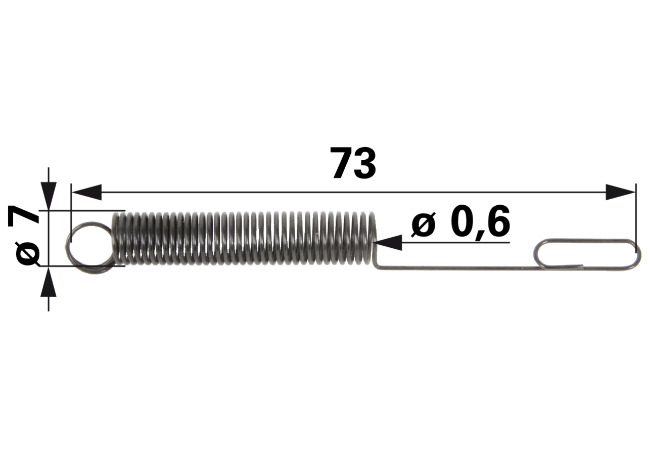 Reglerfeder L 73 mm anstelle von Briggs 262759, 692211 GartenShop24 - Hochwertige Gartengeräte