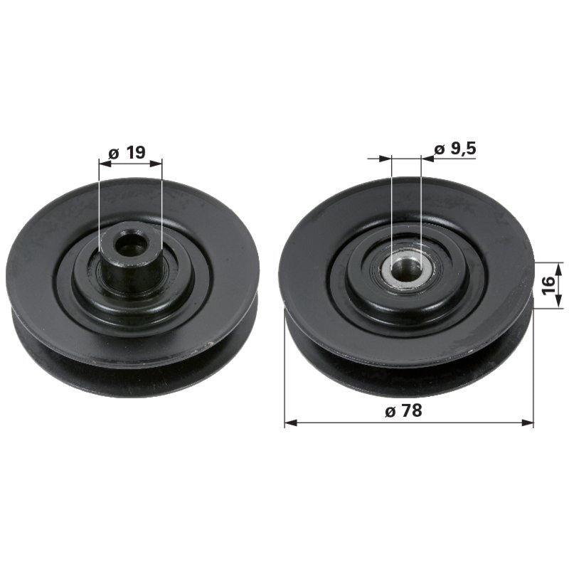 AYP Umlenkrolle für Keilriemen 12,7 mm 139123