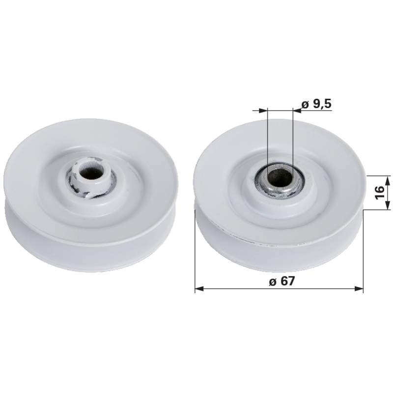 MTD Umlenkrolle für Keilriemen 12,7 mm 7560166