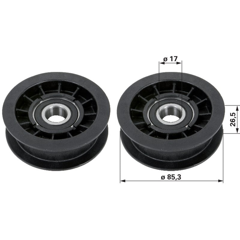 Murray Umlenkrolle für Riemenbreite 20 mm 690409