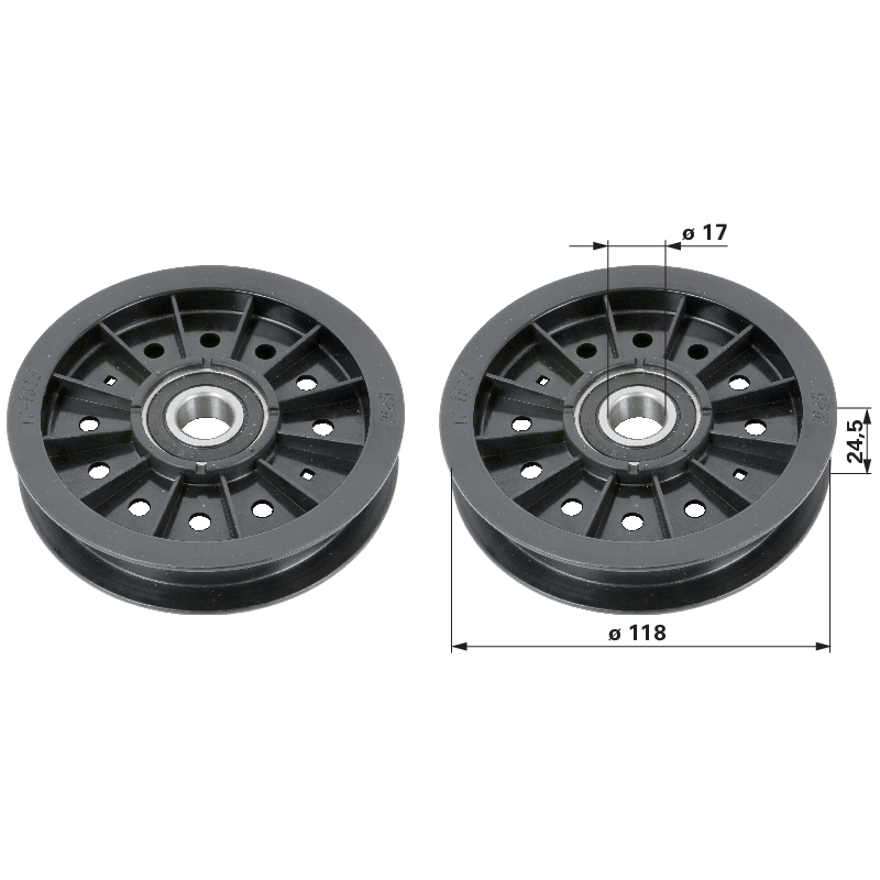 Stiga Umlenkrolle für Riemenbreite 18 mm 1134305301