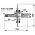MTD Messerspindel L 136 mm 6180140