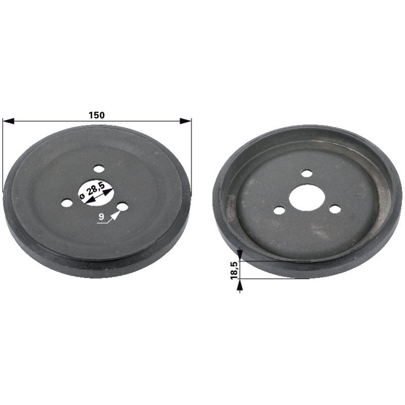 MTD Reibrad AD 150 mm 05080 – Friktionsrad für Schneefräse