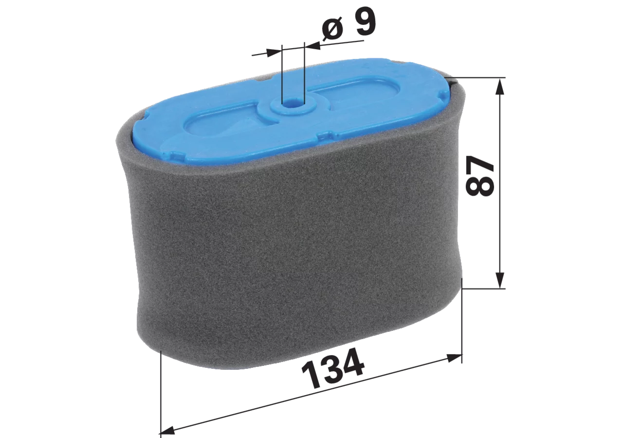 Luftfilter oval 134 x 76 x 87 mm passend zu Honda GXV340K2, GXV390K1 GartenShop24