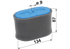 Luftfilter oval 134 x 76 x 87 mm passend zu Honda GXV340K2, GXV390K1 GartenShop24