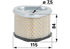 Luftfilter oval 115 x 115 x 84 mm passend zu Kohler CV11–CV16, CV460–CV490 GartenShop24