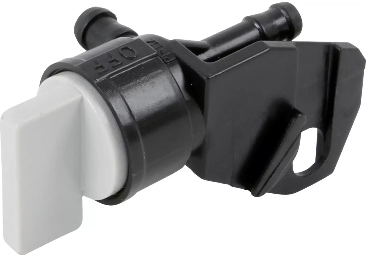 Benzinhahn 90 Grad mit Bauhöhe 52 mm – Schlauchanschluss 6 mm / für Schlauch-ø 7 mm – anstelle Honda 16950ZM0003 GartenShop24 - Hochwertige Gartengeräte