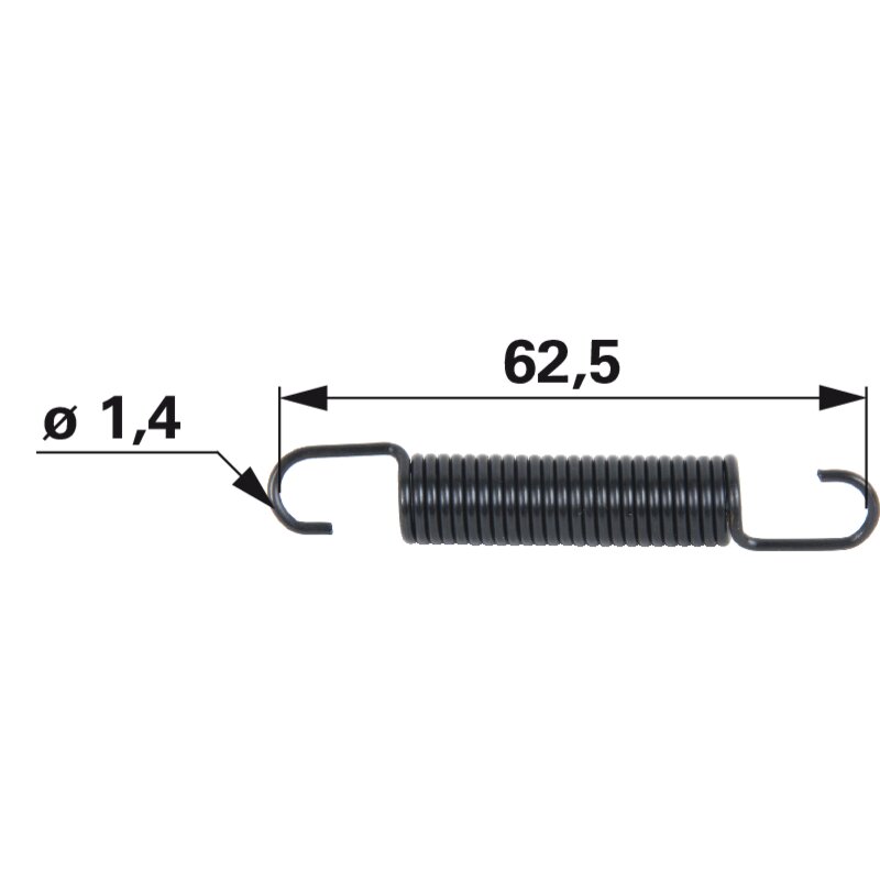 MTD Zugfeder L 62,5 mm 7320264