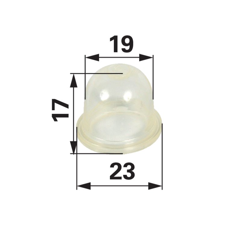 Primerkolben Primerkolben AD 23 mm 00436752 – Bund mit Wulst: 23 mmDurchmesser Kappe: 19 mm