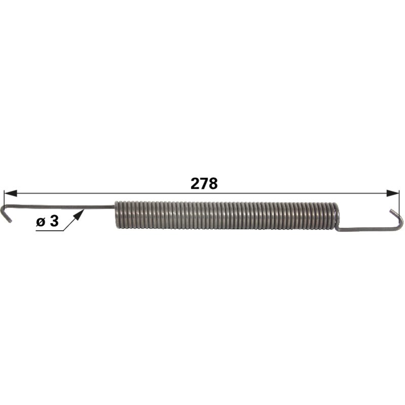 MTD Zugfeder L 278 mm 7320191