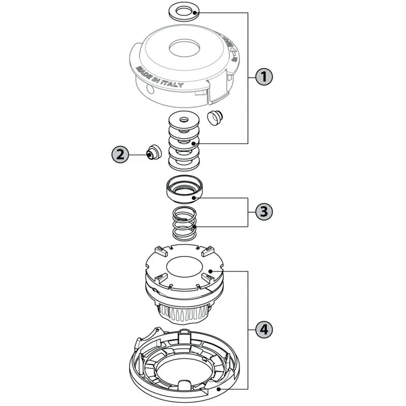 Tecomec Fadenöse für Fadenkopf, AD 14 mm B00400005 – Ersatzteile und Zubehör