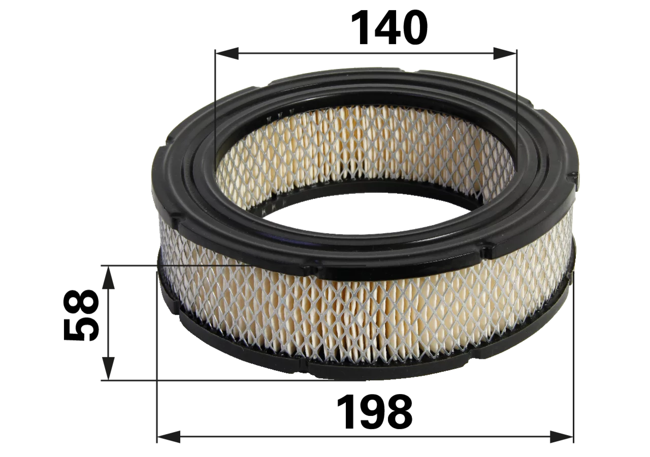 Luftfilter rund AD 198 mm anstelle von Briggs 692519 GartenShop24