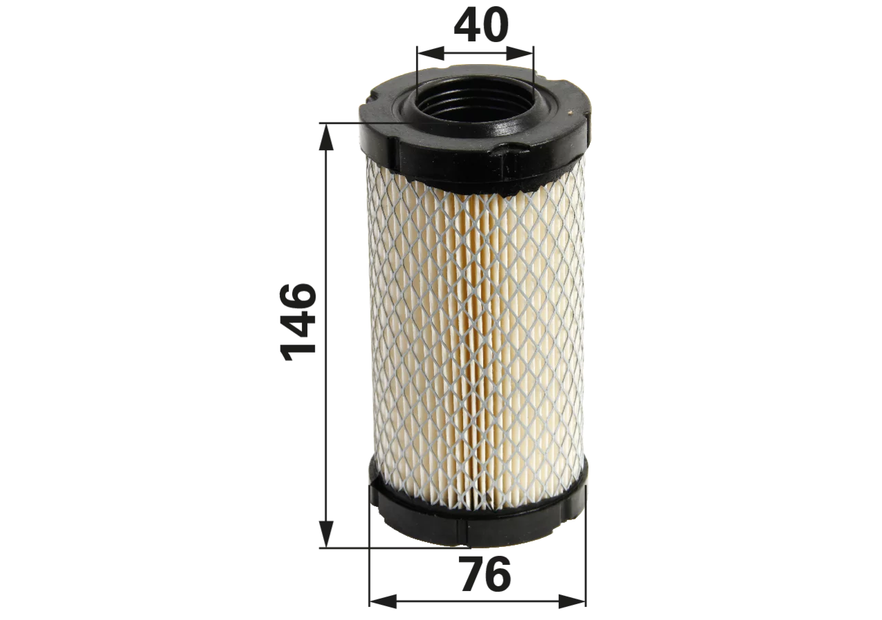 Luftfilter rund AD 76 mm passend für Briggs & Stratton 793569, John Deere GY21055 GartenShop24 - Hochwertige Gartengeräte