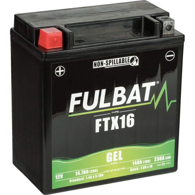 Fulbat Batterie 12 V, 14 Ah, 230 A FTX 16, GEL