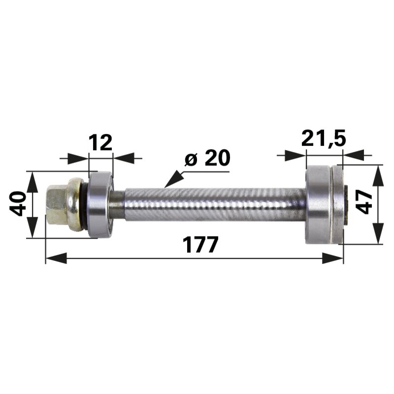 Messerspindel Messerwelle L 177 mm, 5-Stern 00436484