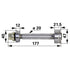 Messerspindel Messerwelle L 177 mm, 5-Stern 00436484