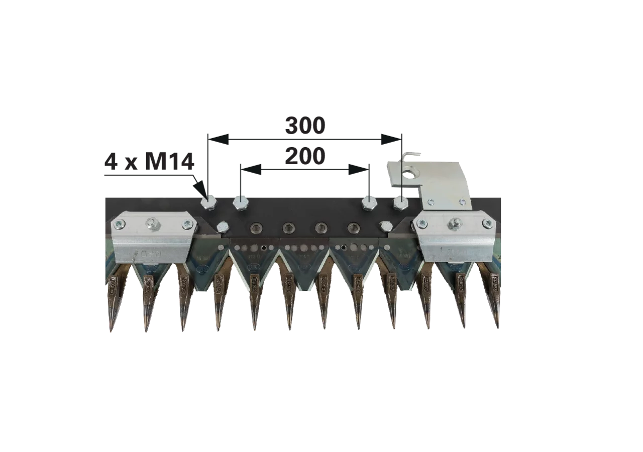 Fingerbalken L 190 cm, Mittelschnitt, Eingrasbalken passend zu Rapid 505 GartenShop24