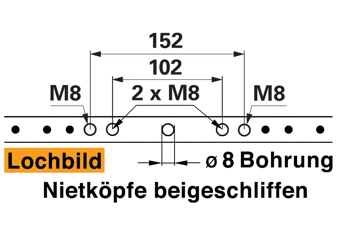 Obermesser L 122 cm, 24 Klingen, T51, glatt, Typ KD/KA Köppl 228C0900 Köppl