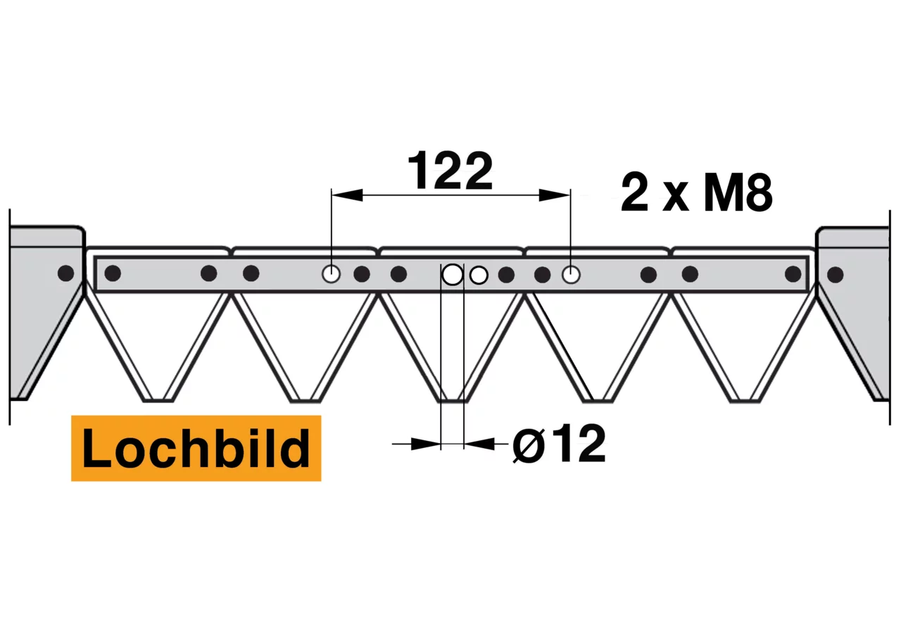 Mähmesser L 160 cm, 21 Klingen, gezahnt, DIN 80 Köppl MM201198 Köppl