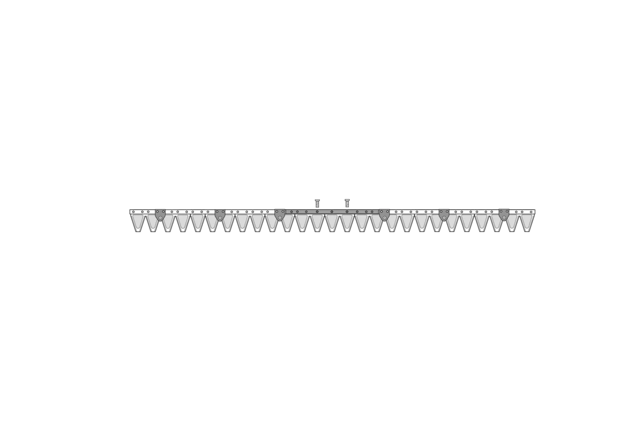 Mähmesser L 137 cm, 27 Klingen, glatt ESM 2510340 ESM