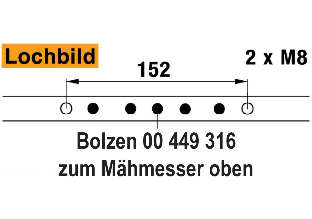 Mähmesser L 114 cm, 15 Klingen ESM 2620100 ESM