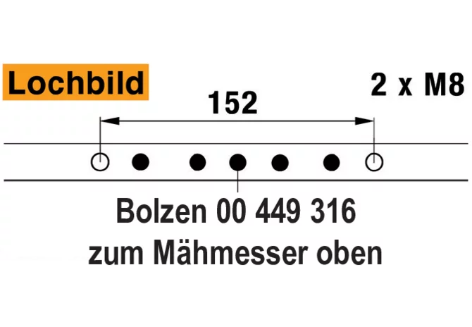 Mähmesser L 114 cm, 15 Klingen ESM 2620100 ESM