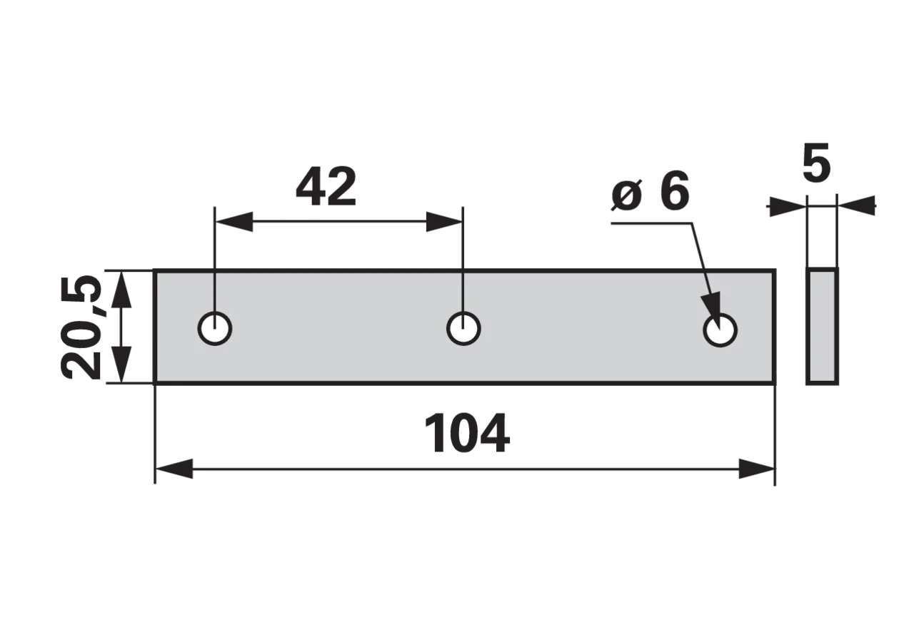 Führungsleiste L 104 mm ESM 3632080 ESM
