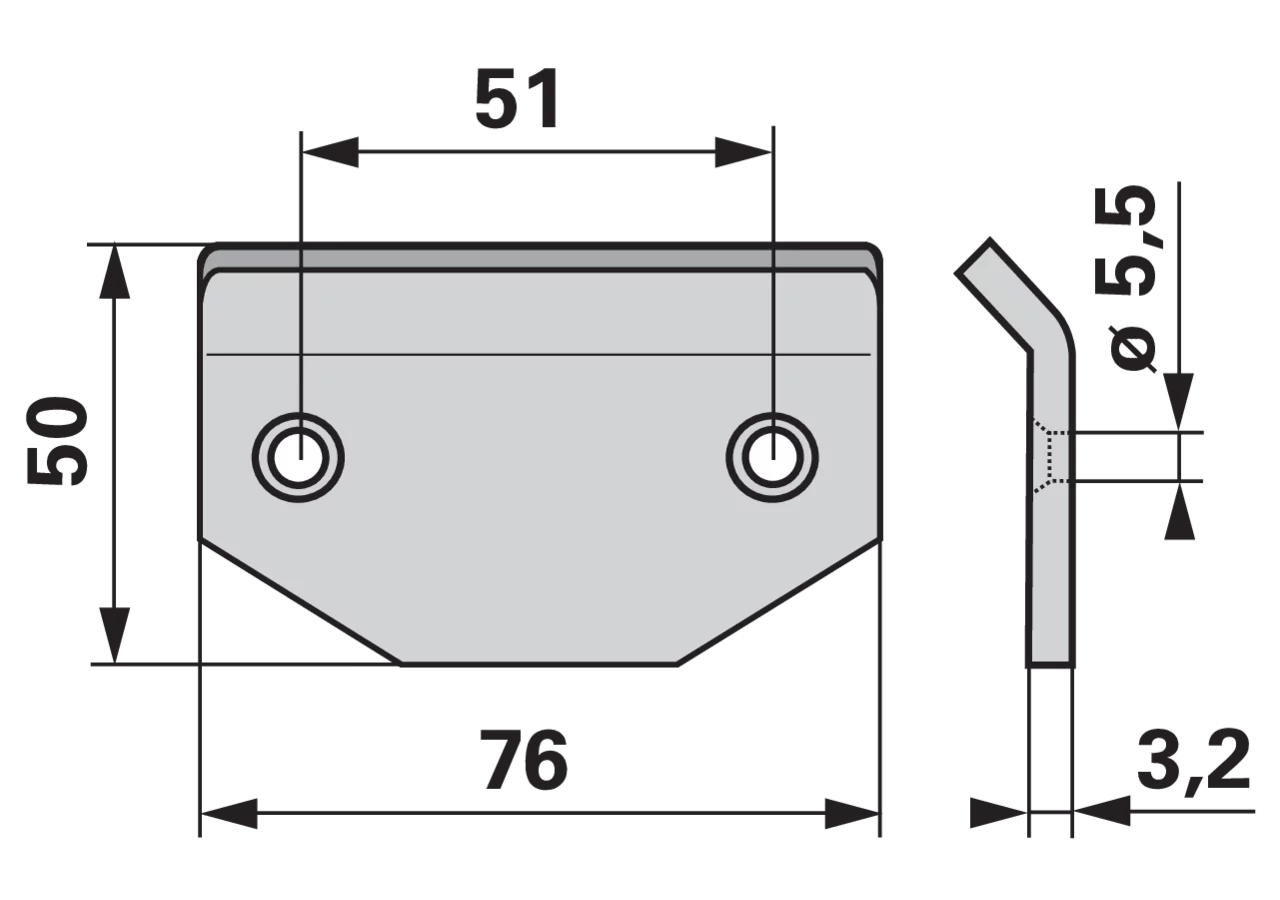 Führungsleiste L 76 mm ESM 3320230 ESM