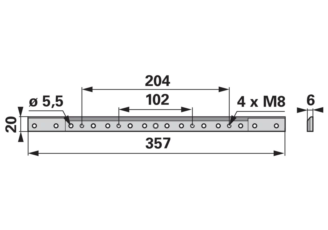 Verstärkungsleiste L 357 mm ESM 3740350 ESM
