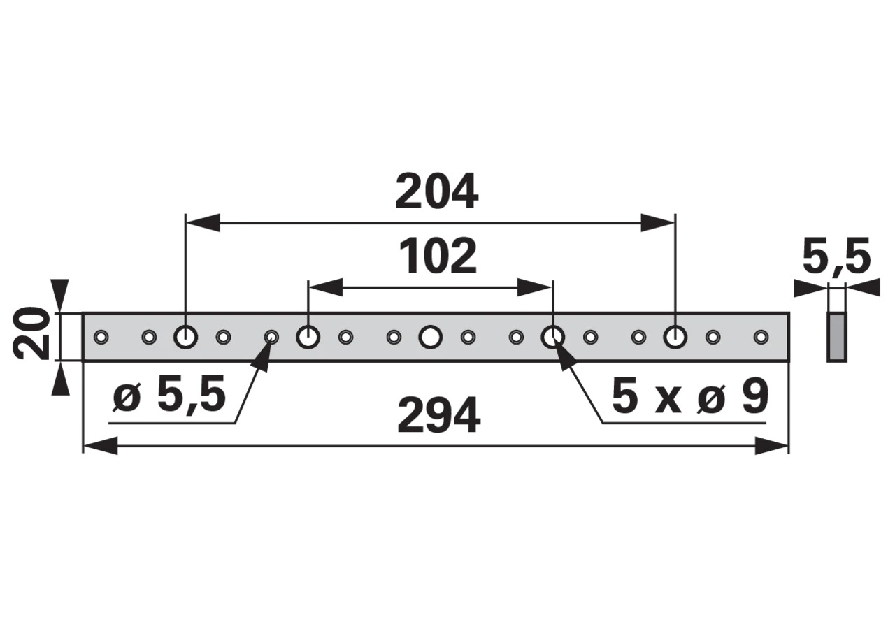 Verstärkungsleiste L 294 mm ESM 3740640 ESM