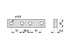 Messerrücken L 1.600 mm, vorgebohrt und angesenkt ESM 442398 ESM