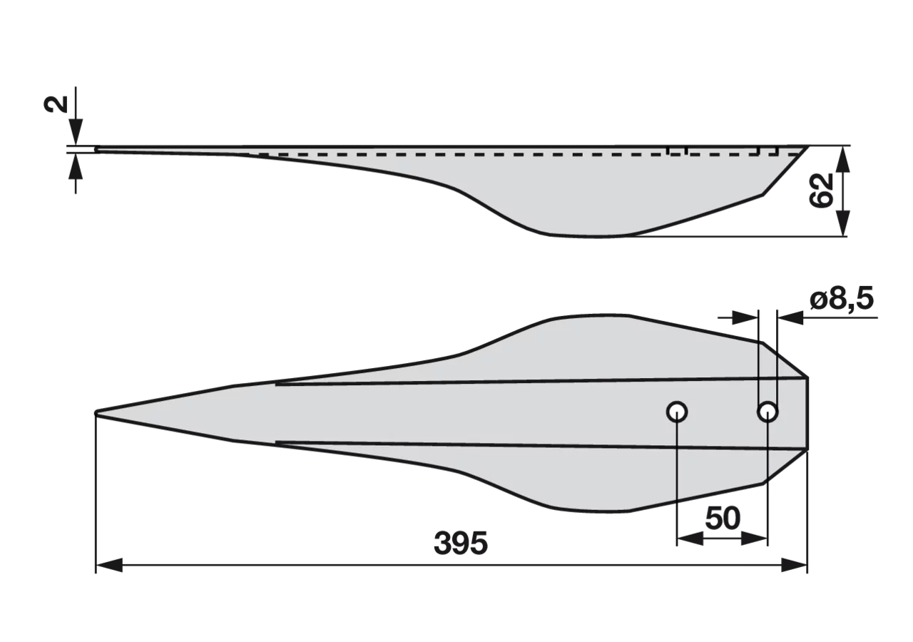 Abweisblech L 395 x H 62 mm Köppl 224A5501 Köppl