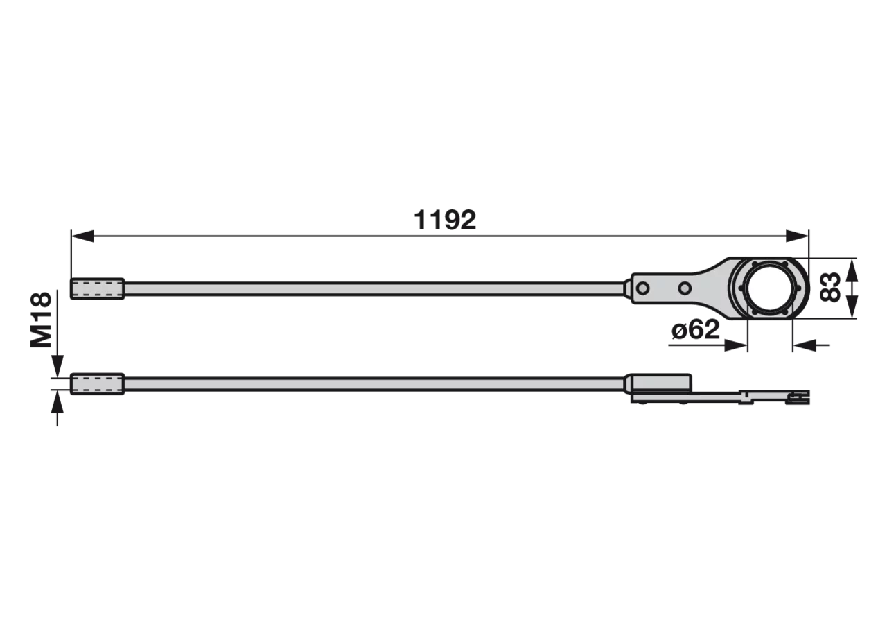 Hubstange 238 cm Köppl 220M0150 Köppl