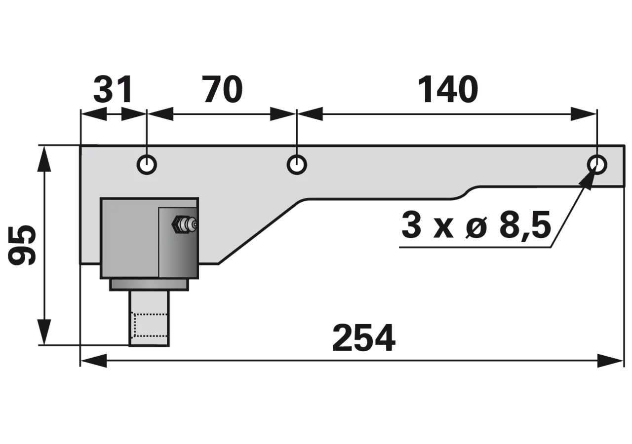 Obermesserkopf L 254 mm ESM 2472520 ESM