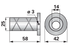 Exzenterbolzen für Messerkopf, AD 25 x L 58 mm ESM 3230820 ESM