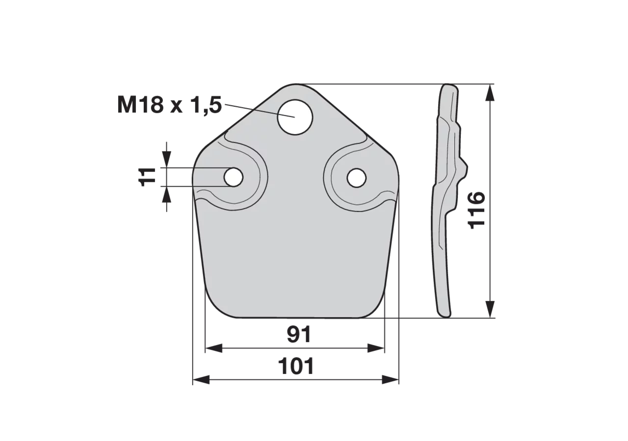 Messerhalter L 116 mm Reform H150124400 GartenShop24