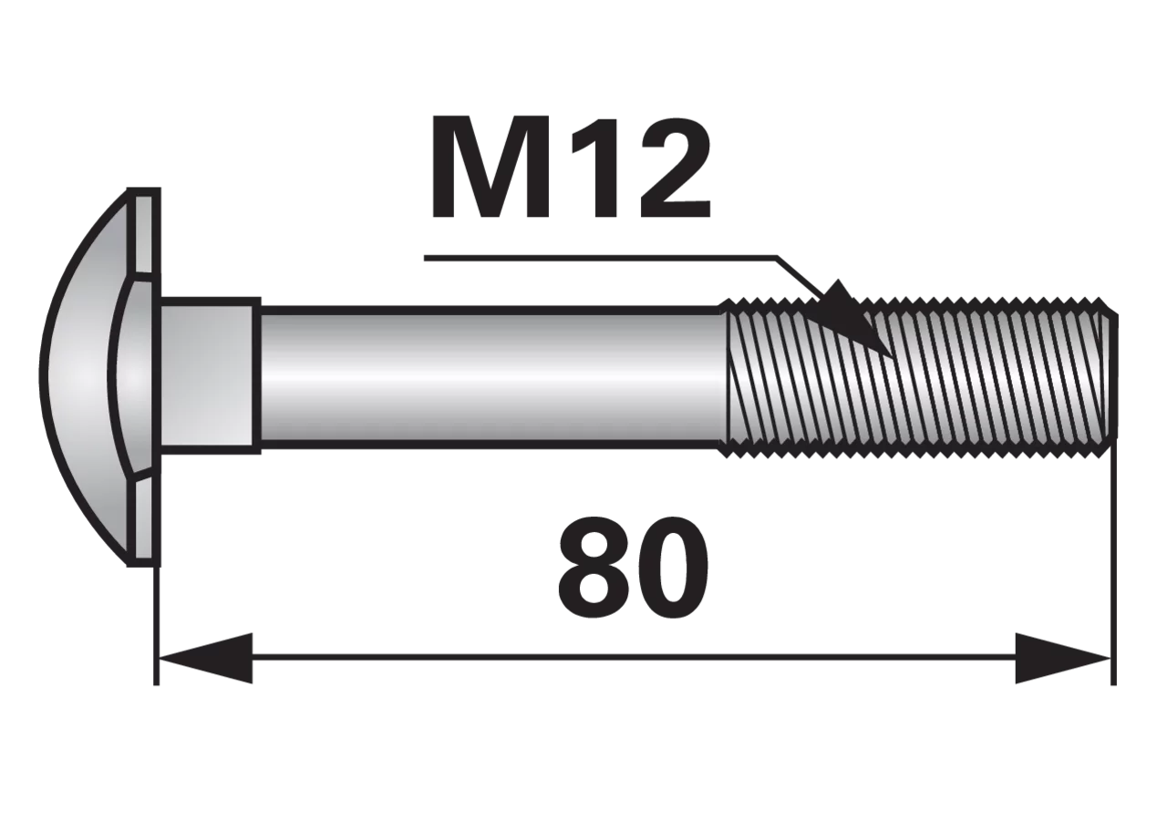 Sonderschraube M12 x 80 mm ESM 3233130 ESM