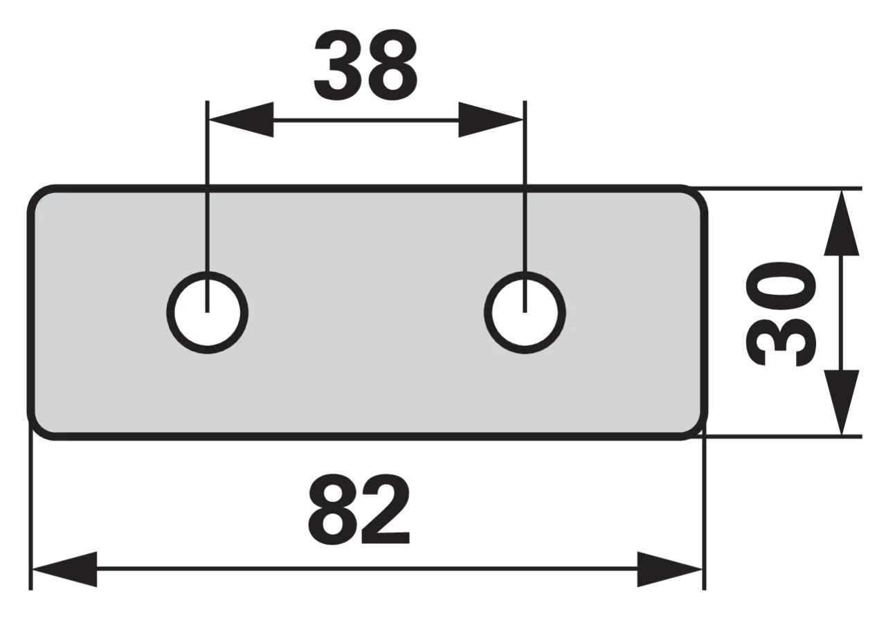 Ausgleichsplatte L 82 x B 30 x S 0,5 mm ESM 3631580 ESM