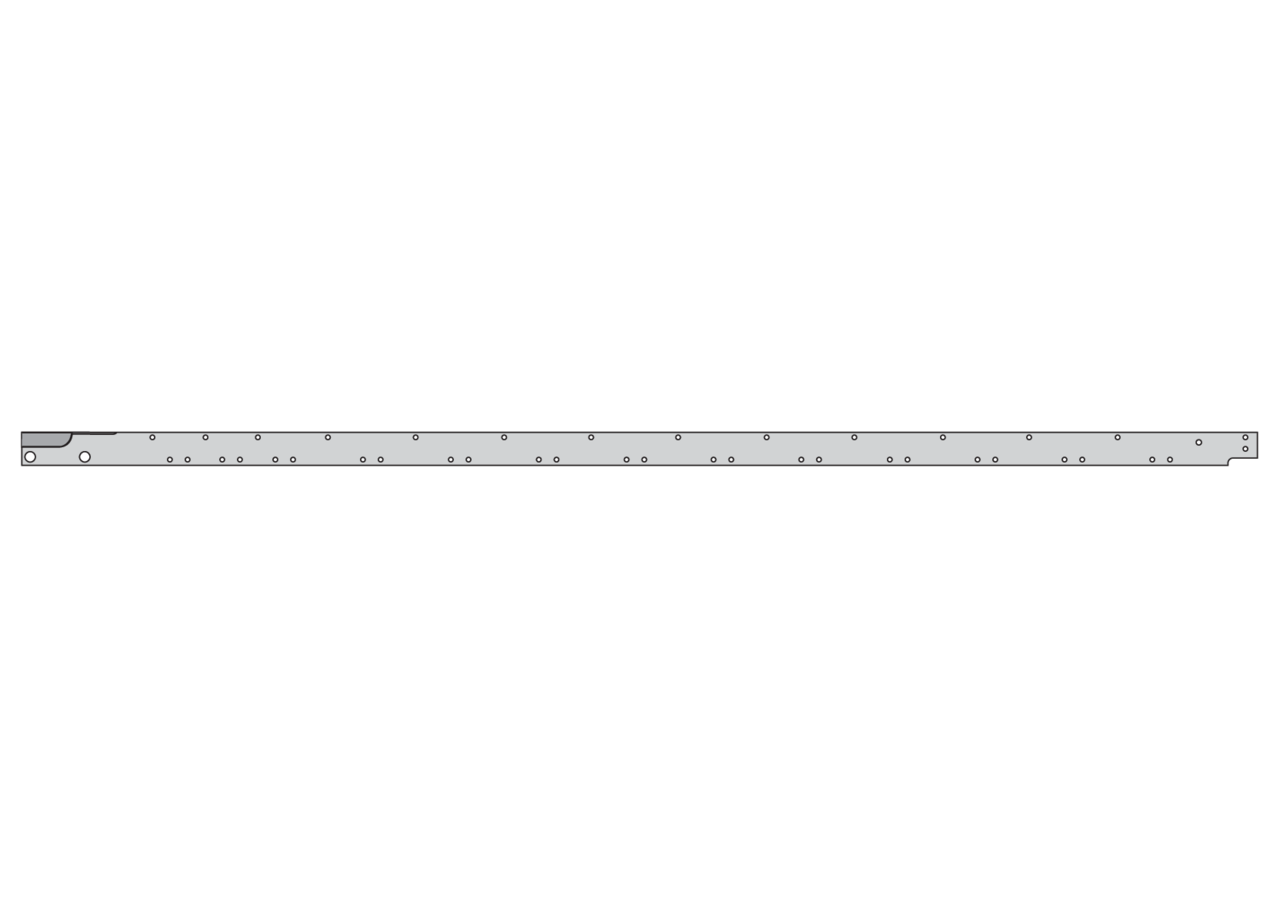 Balkenrücken B 80 x S 12 x L 2.959 mm, für Messer L 277 cm, rechts ESM biduxX 3150350 ESM