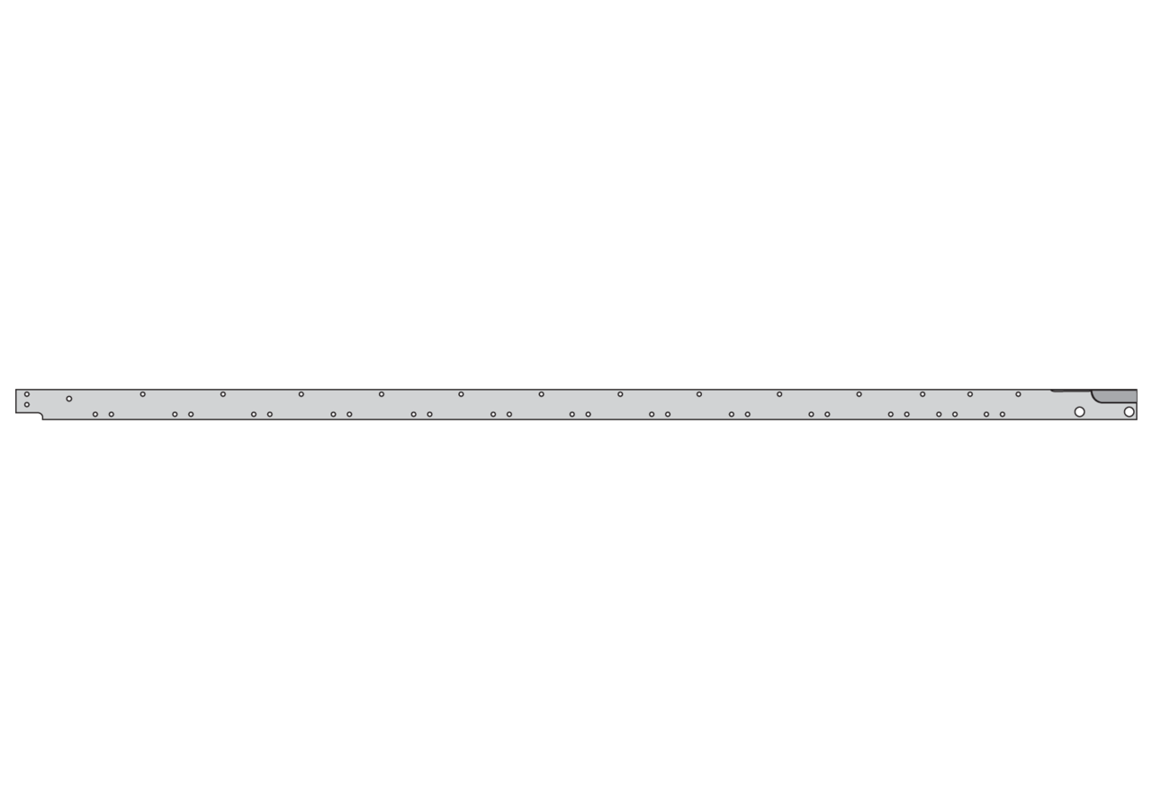 Balkenrücken B 80 x S 12 x L 2.959 mm, für Messer L 277 cm, links ESM biduxX 3150550 ESM