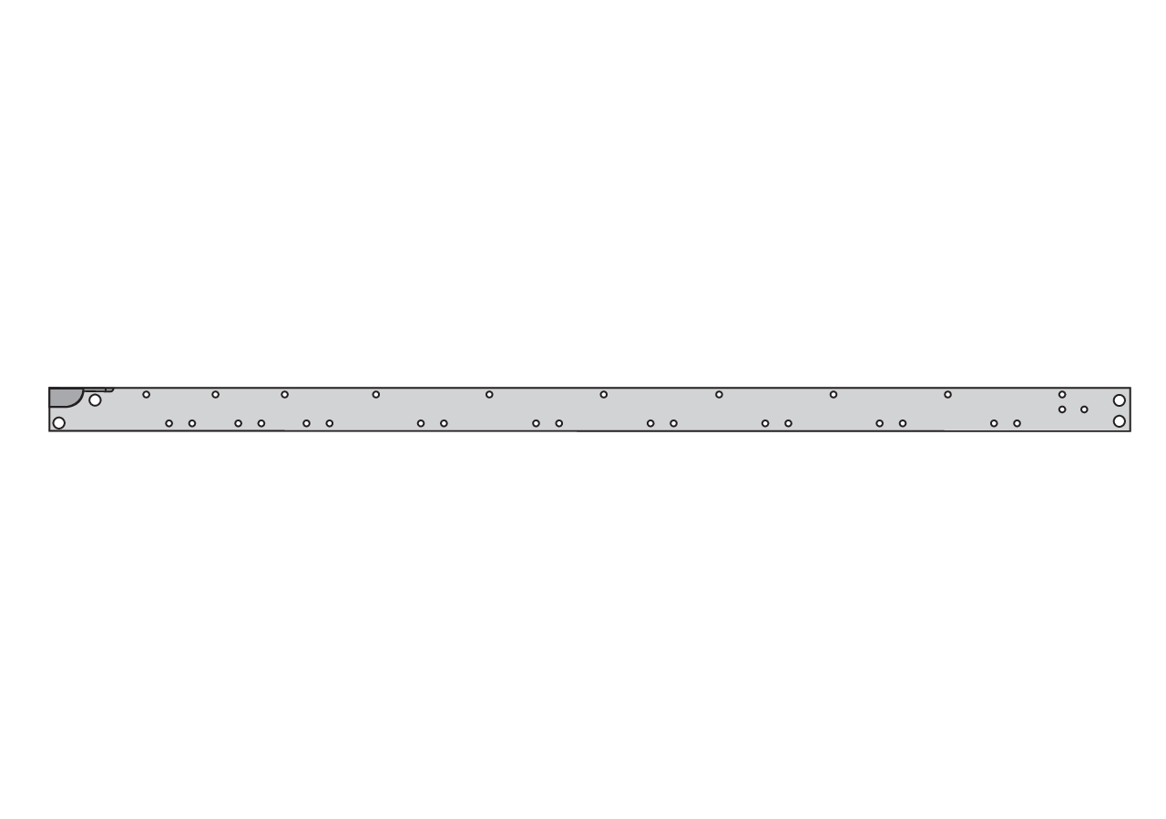 Balkenrücken B 80 x S 12 x L 1.984,5 mm, für Messer L 193 cm, rechts ESM biduxX 3151130 ESM