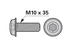 Linsenschraube mit Flansch, M10 x 35 mm ESM biduxX-Flow 562.2060 ESM