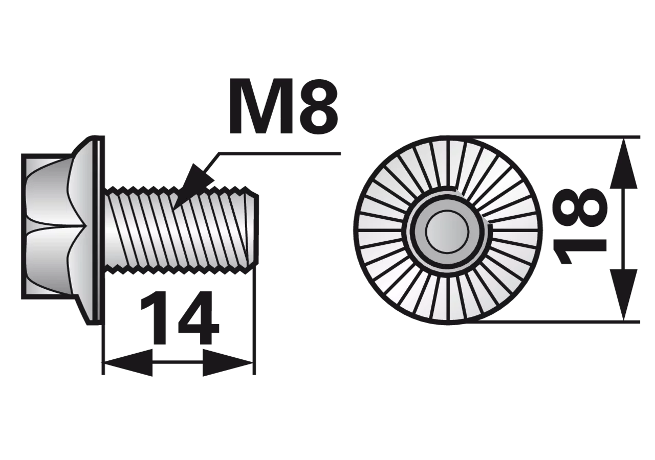 Sperrrippschraube M8 x 14 ESM 5620430 ESM
