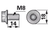 Sperrrippschraube M8 x 14 ESM 5620430 ESM