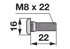 Rändelschraube M8 x 22 mm ESM 3234610 ESM