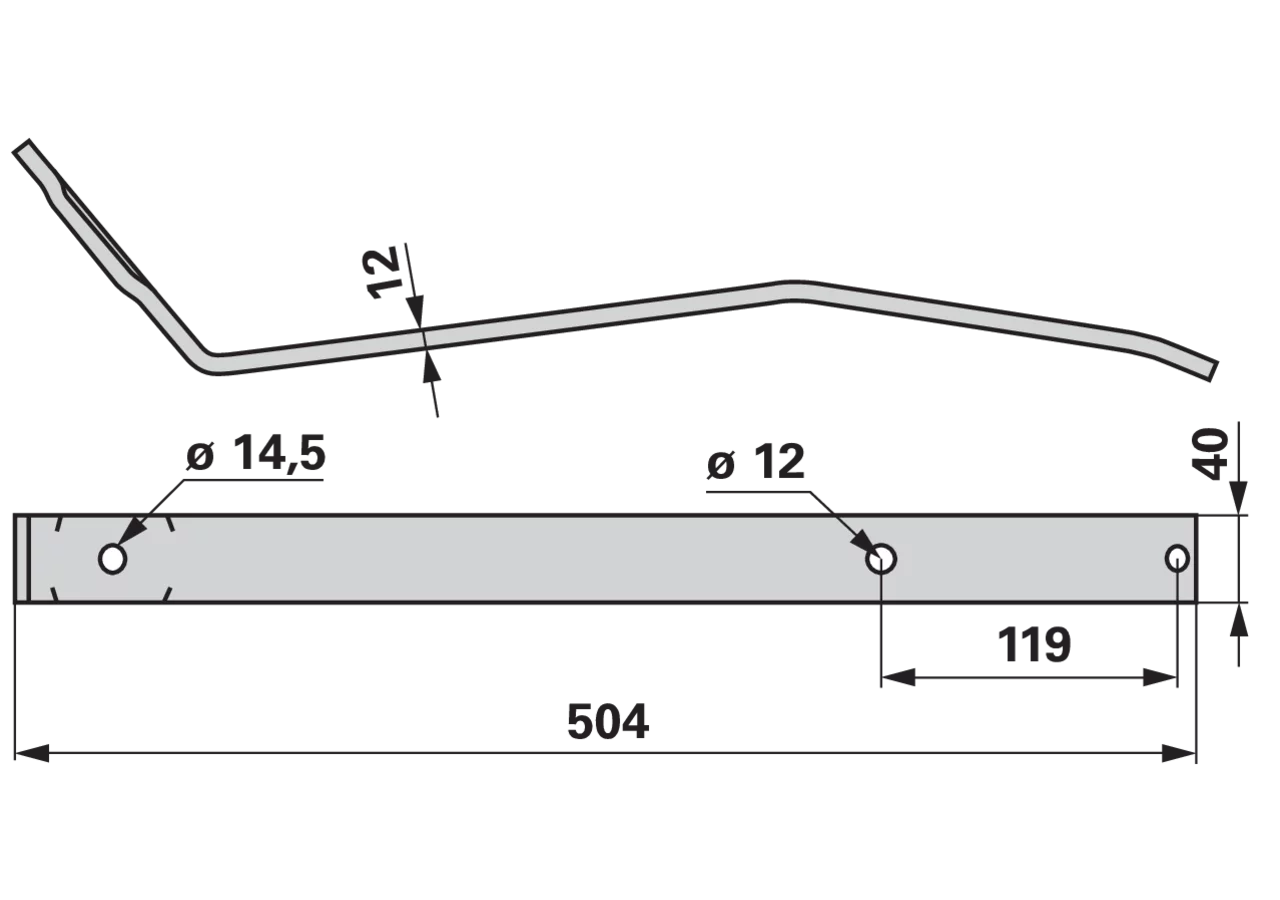 Zinkenträger L 504 mm Claas 954833.0 Claas