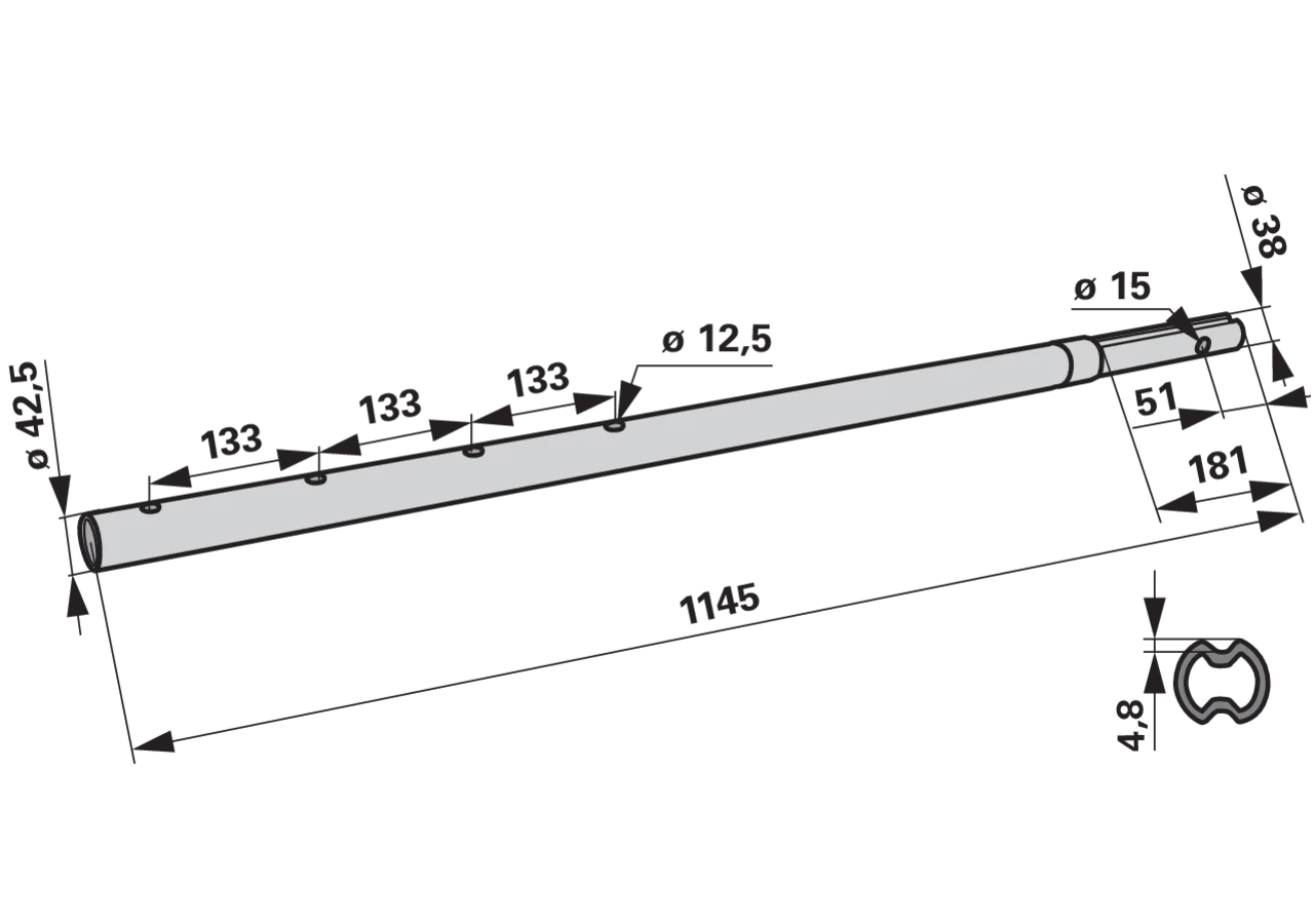 Zinkenträger L 1.145 mm Claas 956594.1 Claas