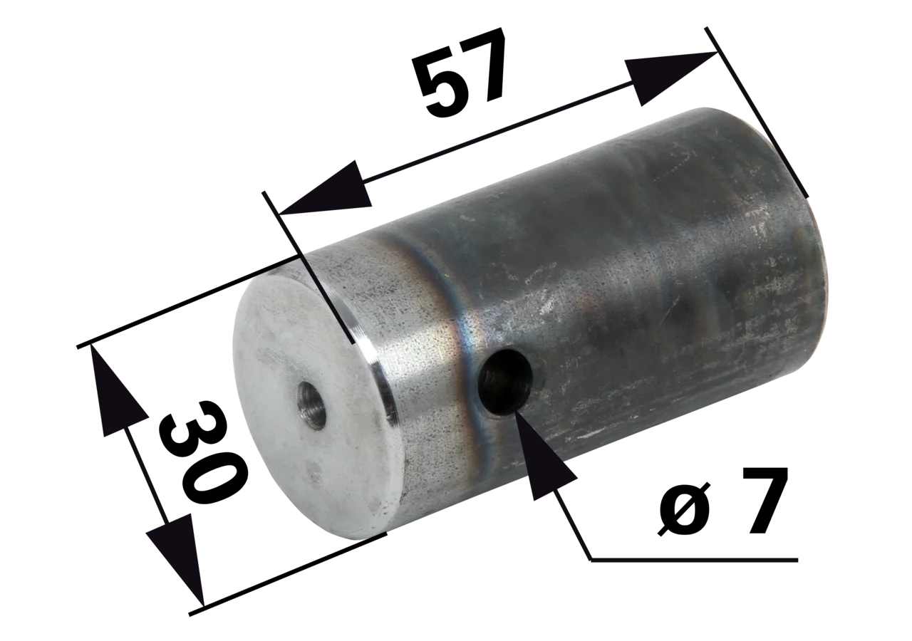Bolzen für Kreiselheuer, AD 30 x L 57 mm – passend für Kuhn 58701310 GartenShop24